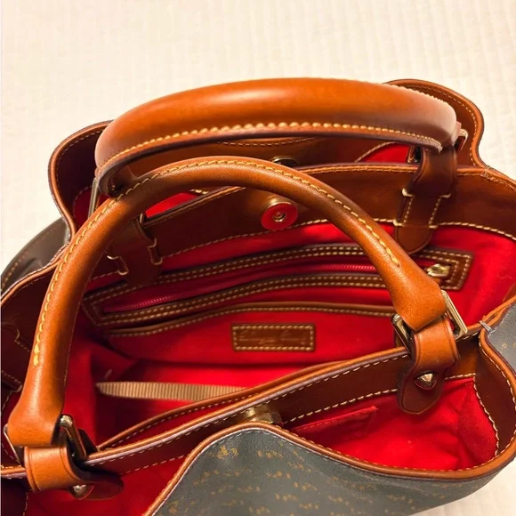 Dooney & Bourke Gray and Brown Shoulder Bag - Picture 5 of 8